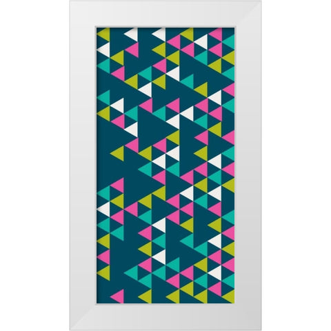 Bunting III White Modern Wood Framed Art Print by Ketchum, Nicole