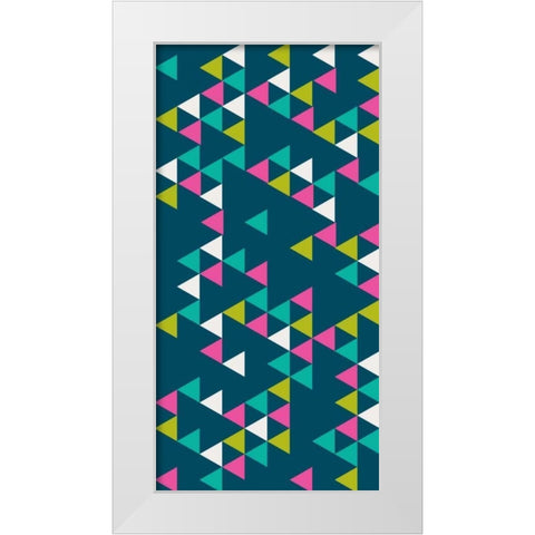 Bunting IV White Modern Wood Framed Art Print by Ketchum, Nicole