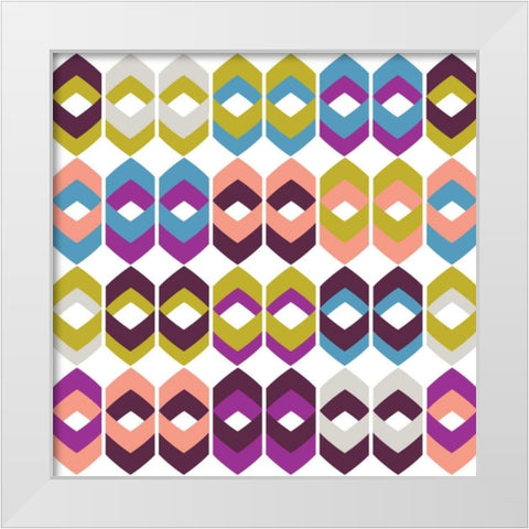 Retro Groove II White Modern Wood Framed Art Print by Ketchum, Nicole