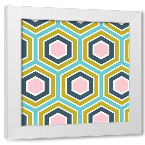 Retro Groove III White Modern Wood Framed Art Print by Ketchum, Nicole