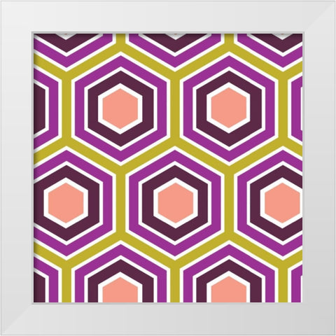 Retro Groove IV White Modern Wood Framed Art Print by Ketchum, Nicole