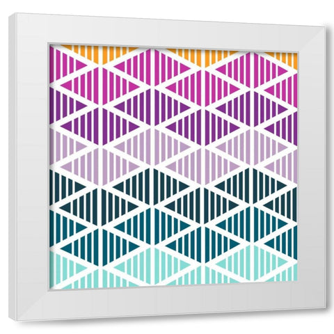 Tribal Arrows III White Modern Wood Framed Art Print by Ketchum, Nicole