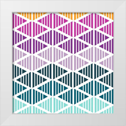 Tribal Arrows III White Modern Wood Framed Art Print by Ketchum, Nicole