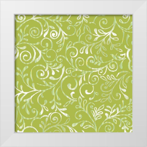 Lirico III White Modern Wood Framed Art Print by Hoffman, Katia