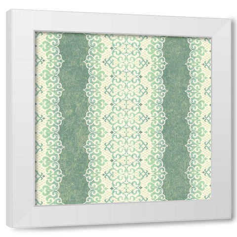 Downton Stripe I White Modern Wood Framed Art Print by Hoffman, Katia