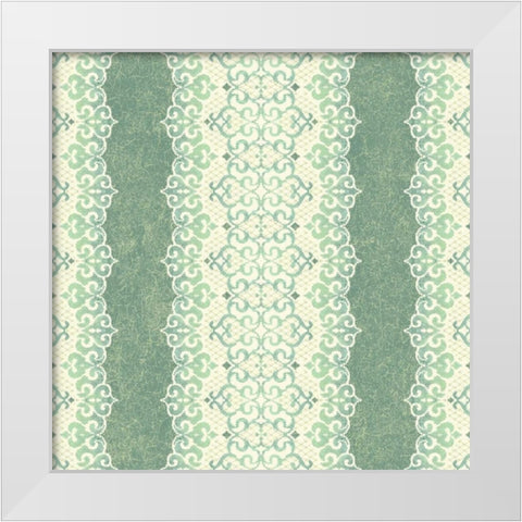 Downton Stripe I White Modern Wood Framed Art Print by Hoffman, Katia