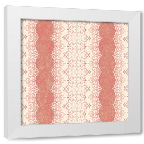 Downton Stripe III White Modern Wood Framed Art Print by Hoffman, Katia