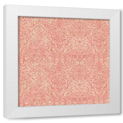 Downton Damask I White Modern Wood Framed Art Print by Hoffman, Katia