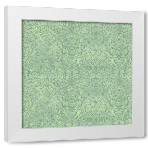 Downton Damask III White Modern Wood Framed Art Print by Hoffman, Katia