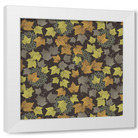 Autumn Favors II White Modern Wood Framed Art Print by Hoffman, Katia