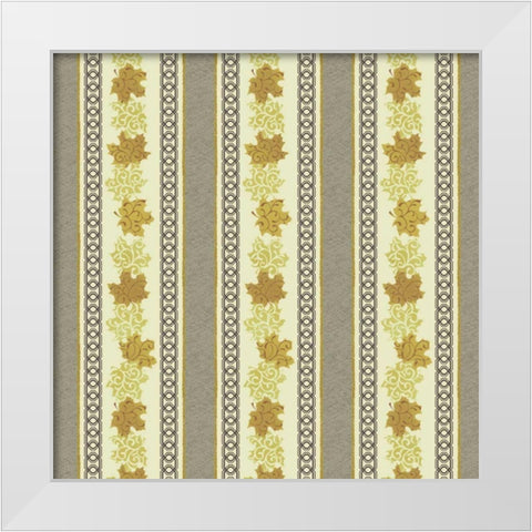 Maple Ribbons II White Modern Wood Framed Art Print by Hoffman, Katia