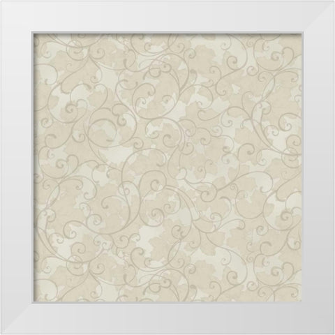 Leafs Journey I White Modern Wood Framed Art Print by Hoffman, Katia