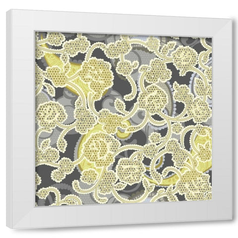 Sheer Romance Lace III White Modern Wood Framed Art Print by Hoffman, Katia