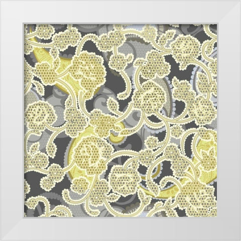 Sheer Romance Lace III White Modern Wood Framed Art Print by Hoffman, Katia