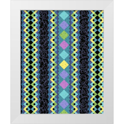 Vintage Stripe I White Modern Wood Framed Art Print by Hoffman, Katia