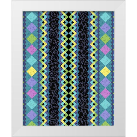 Vintage Stripe II White Modern Wood Framed Art Print by Hoffman, Katia