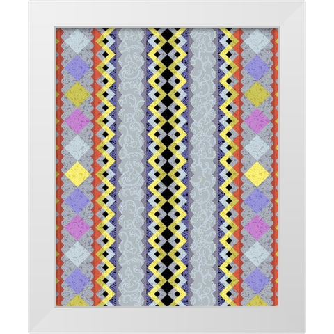 Vintage Stripe III White Modern Wood Framed Art Print by Hoffman, Katia