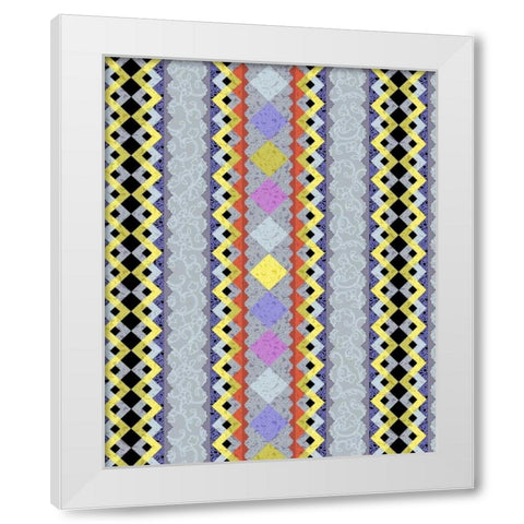 Vintage Stripe IV White Modern Wood Framed Art Print by Hoffman, Katia