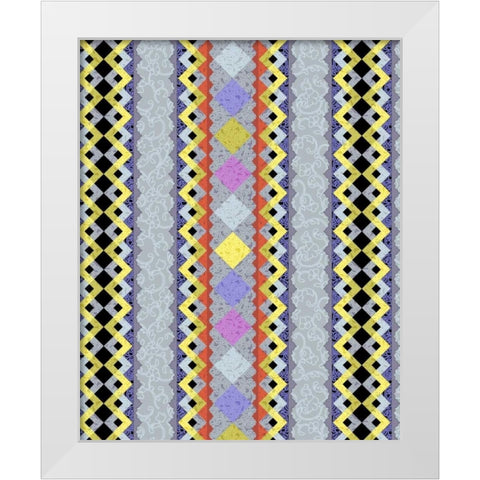 Vintage Stripe IV White Modern Wood Framed Art Print by Hoffman, Katia