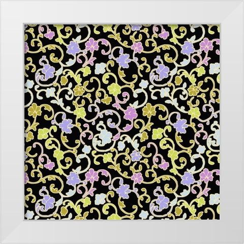 Vintage Calico II White Modern Wood Framed Art Print by Hoffman, Katia