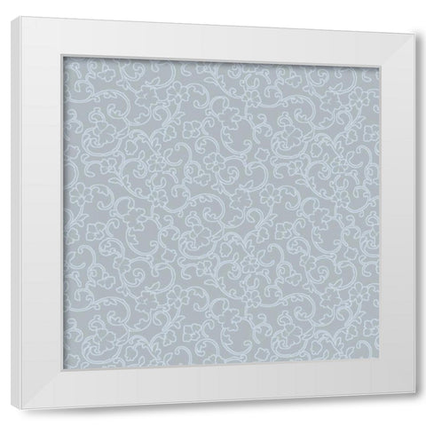 Vintage Calico VII White Modern Wood Framed Art Print by Hoffman, Katia