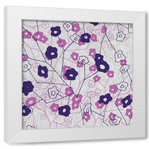 Cottage Rose Garden IV White Modern Wood Framed Art Print by Benyon, Ali