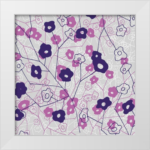 Cottage Rose Garden IV White Modern Wood Framed Art Print by Benyon, Ali