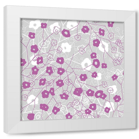 Cottage Rose Garden V White Modern Wood Framed Art Print by Benyon, Ali