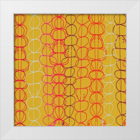 Red Fall I White Modern Wood Framed Art Print by Benyon, Ali