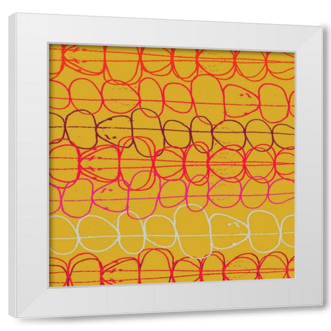 Red Fall II White Modern Wood Framed Art Print by Benyon, Ali
