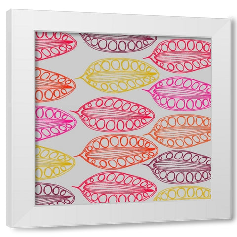 Red Fall VI White Modern Wood Framed Art Print by Benyon, Ali