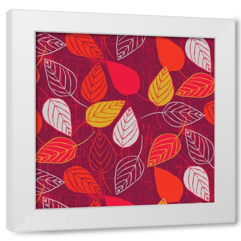 Red Fall VIII White Modern Wood Framed Art Print by Benyon, Ali