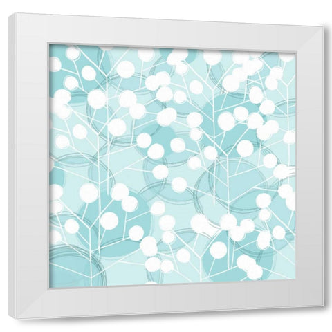 Popping Flowers III White Modern Wood Framed Art Print by Benyon, Ali