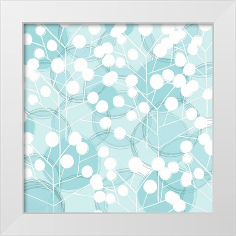 Popping Flowers III White Modern Wood Framed Art Print by Benyon, Ali