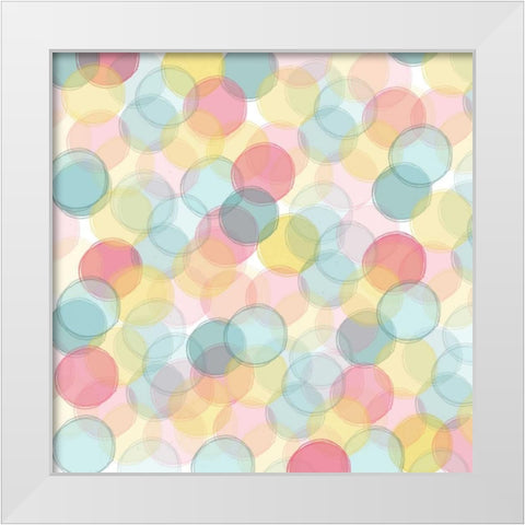 Popping Flowers V White Modern Wood Framed Art Print by Benyon, Ali