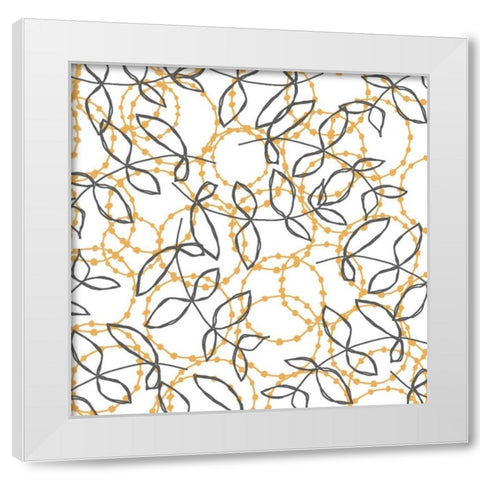 Daisy Chain II White Modern Wood Framed Art Print by Benyon, Ali