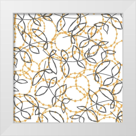 Daisy Chain II White Modern Wood Framed Art Print by Benyon, Ali