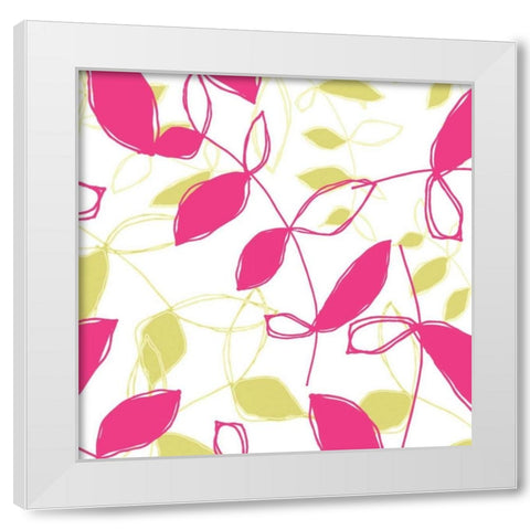 Daisy Chain III White Modern Wood Framed Art Print by Benyon, Ali