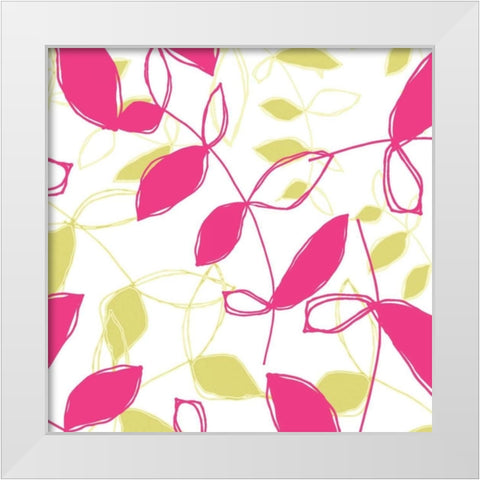 Daisy Chain III White Modern Wood Framed Art Print by Benyon, Ali