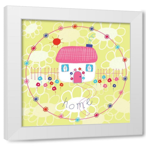 Daisy Chain IX White Modern Wood Framed Art Print by Benyon, Ali