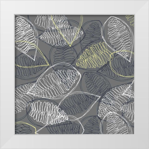 Winters Grey II White Modern Wood Framed Art Print by Benyon, Ali
