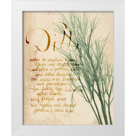 Herb Study II White Modern Wood Framed Art Print by Popp, Grace