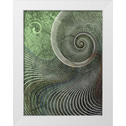 Surround II White Modern Wood Framed Art Print by Burghardt, James