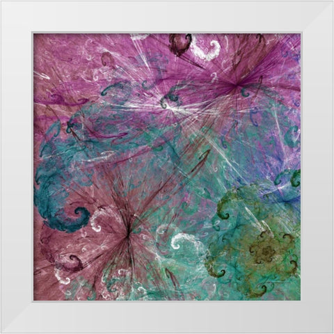 Spinout Tiles I White Modern Wood Framed Art Print by Burghardt, James