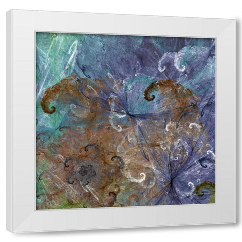 Spinout Tiles II White Modern Wood Framed Art Print by Burghardt, James