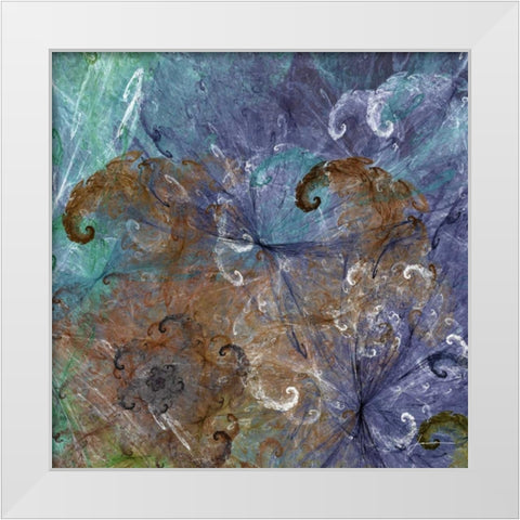 Spinout Tiles II White Modern Wood Framed Art Print by Burghardt, James
