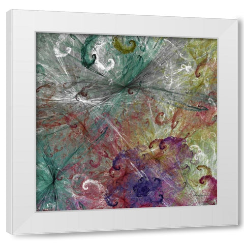 Spinout Tiles III White Modern Wood Framed Art Print by Burghardt, James