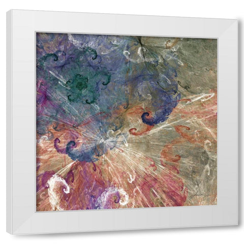 Spinout Tiles IV White Modern Wood Framed Art Print by Burghardt, James