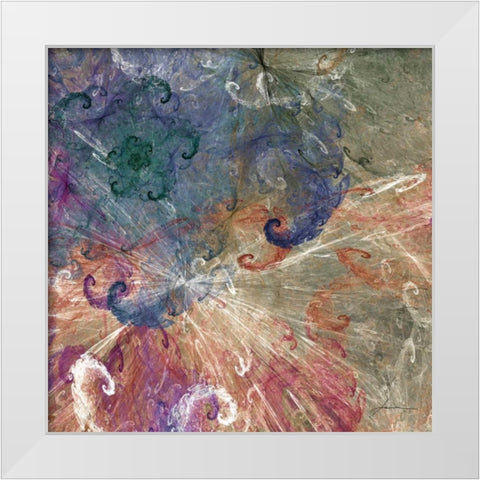 Spinout Tiles IV White Modern Wood Framed Art Print by Burghardt, James