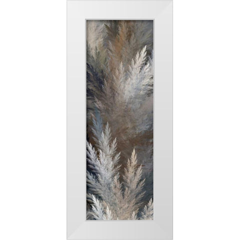 2-Up Pampas Panels I White Modern Wood Framed Art Print by Burghardt, James